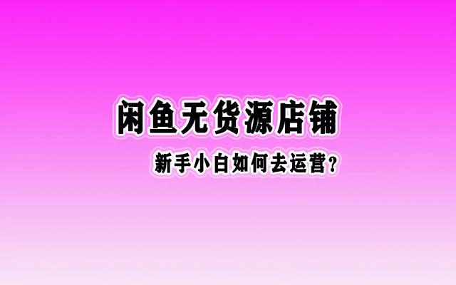閑魚無貨源項目怎么做百家號，閑魚的無貨源賺錢應該怎么操作啊_